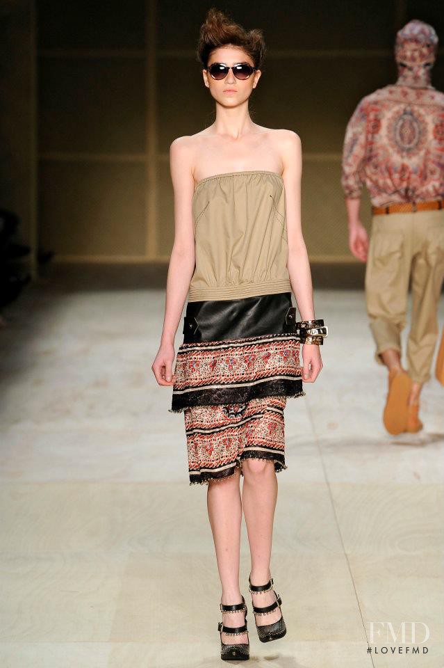 Marcele dal Cortivo featured in  the Herchcovitch fashion show for Spring/Summer 2013