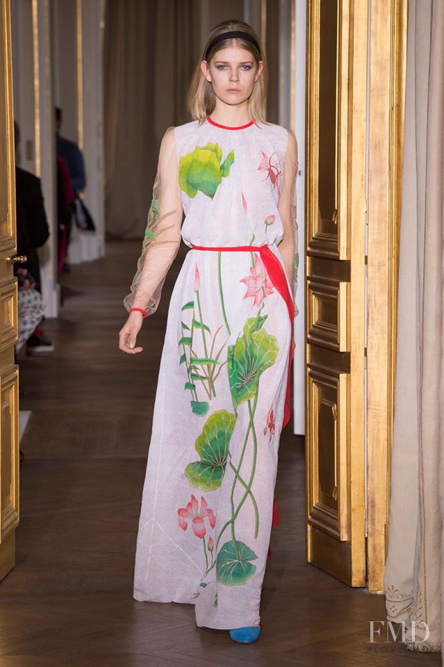 Ola Rudnicka featured in  the Schiaparelli fashion show for Spring/Summer 2017