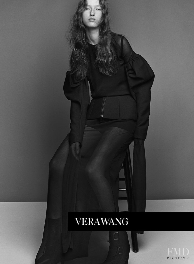 Liza Ostanina featured in  the Vera Wang advertisement for Spring/Summer 2017