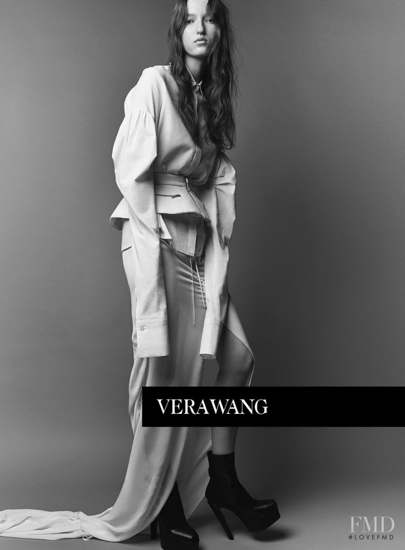 Liza Ostanina featured in  the Vera Wang advertisement for Spring/Summer 2017