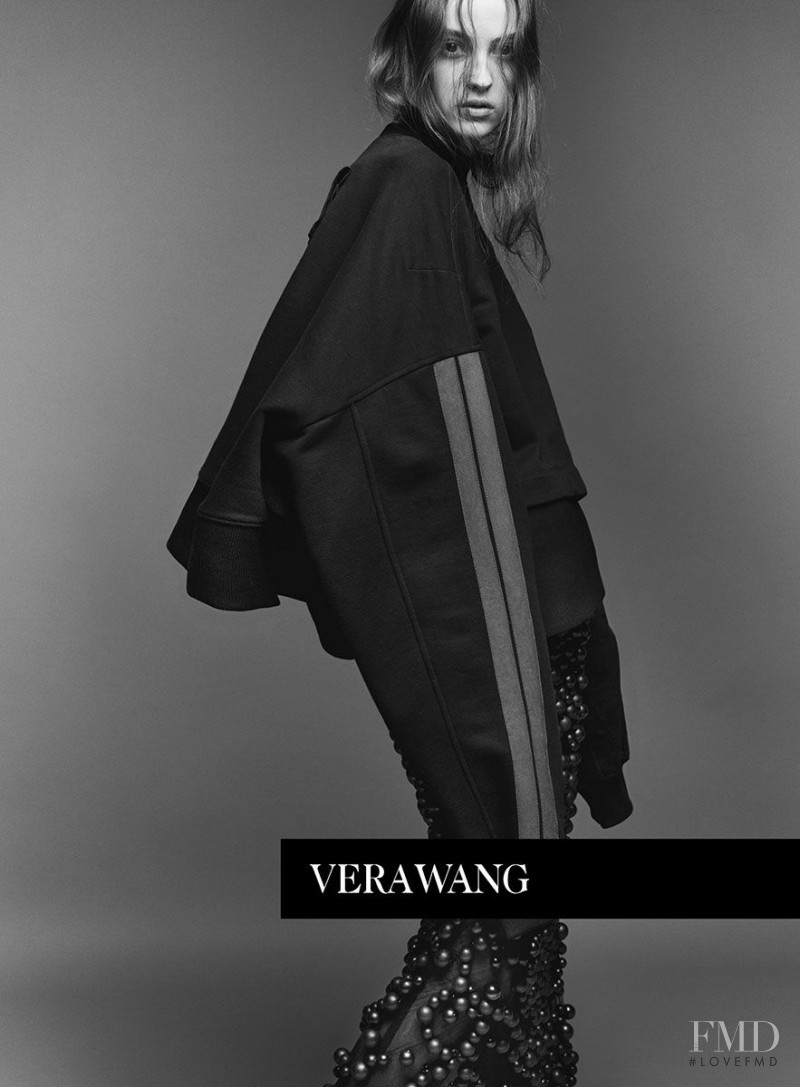 Camille Hurel featured in  the Vera Wang advertisement for Spring/Summer 2017