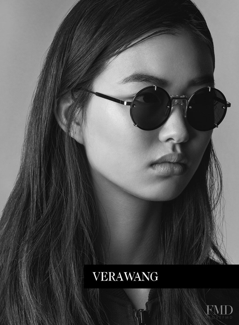 Estelle Chen featured in  the Vera Wang advertisement for Spring/Summer 2017