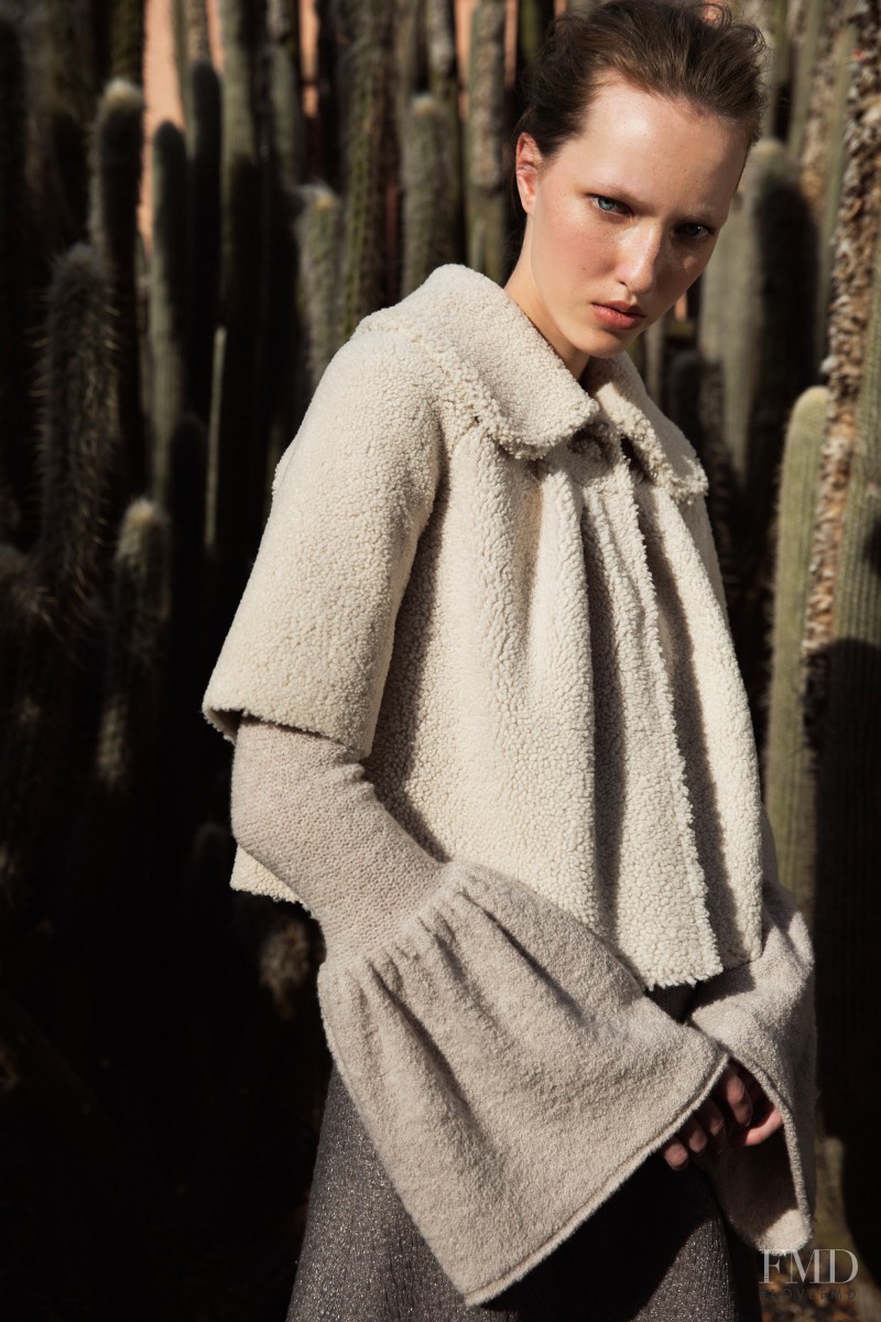 Liza Ostanina featured in  the Co Collections lookbook for Pre-Fall 2016