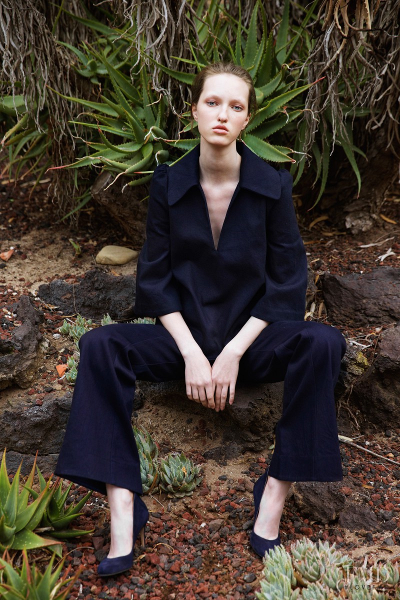 Liza Ostanina featured in  the Co Collections lookbook for Pre-Fall 2016