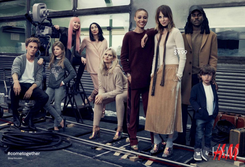 Edie Campbell featured in  the H&M Come Together advertisement for Autumn/Winter 2016