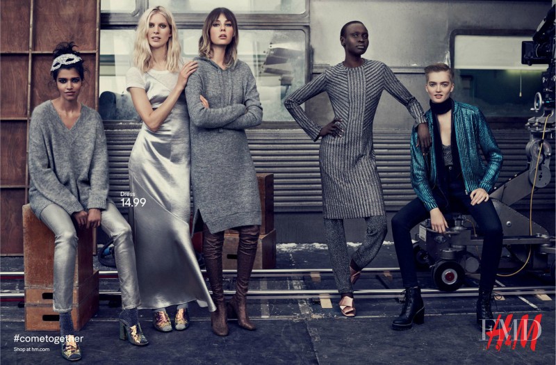 Edie Campbell featured in  the H&M Come Together advertisement for Autumn/Winter 2016