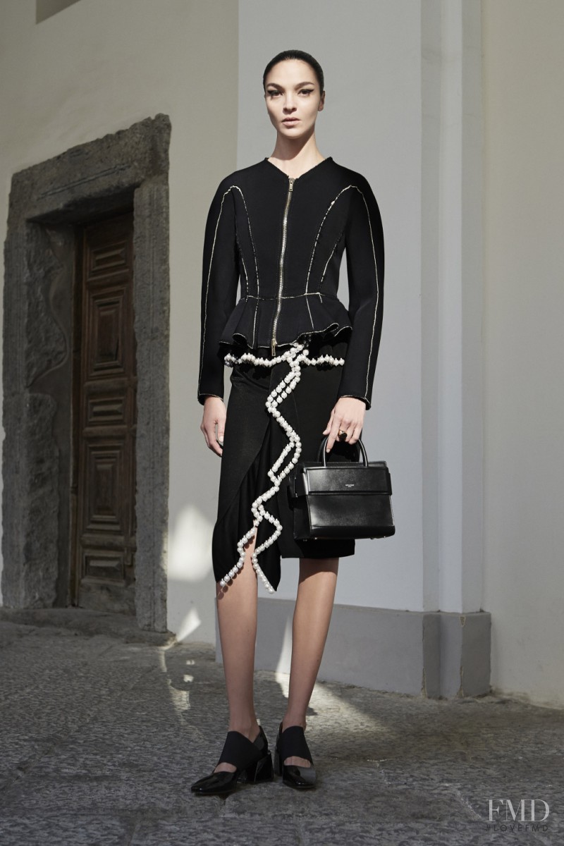 Mariacarla Boscono featured in  the Givenchy lookbook for Resort 2017