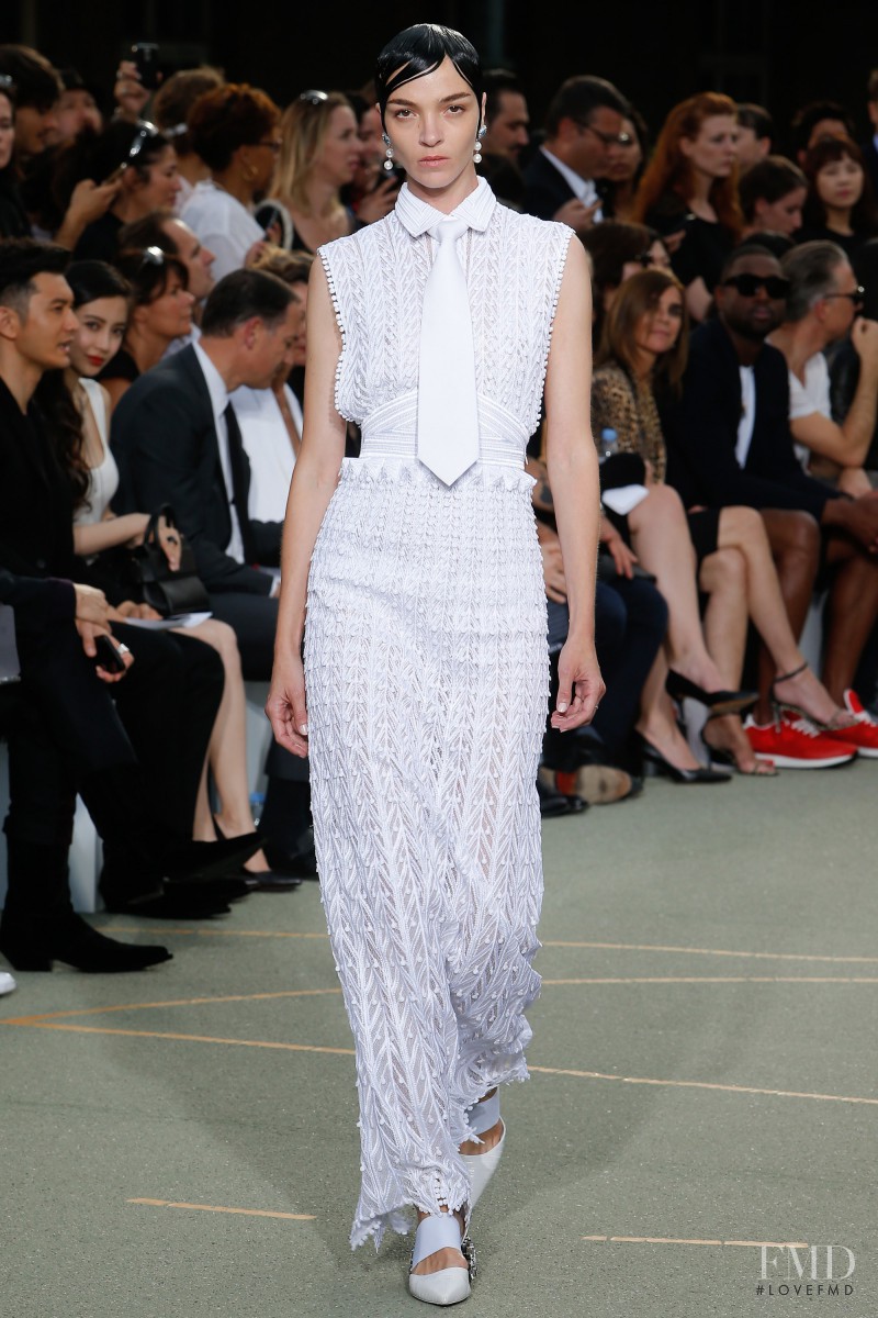 Mariacarla Boscono featured in  the Givenchy fashion show for Spring/Summer 2017