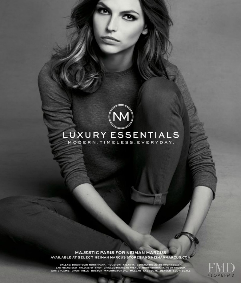 Karlina Caune featured in  the Neiman Marcus Luxury Essentials  advertisement for Fall 2013