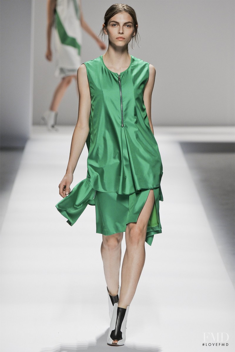 Karlina Caune featured in  the Sportmax fashion show for Spring/Summer 2013