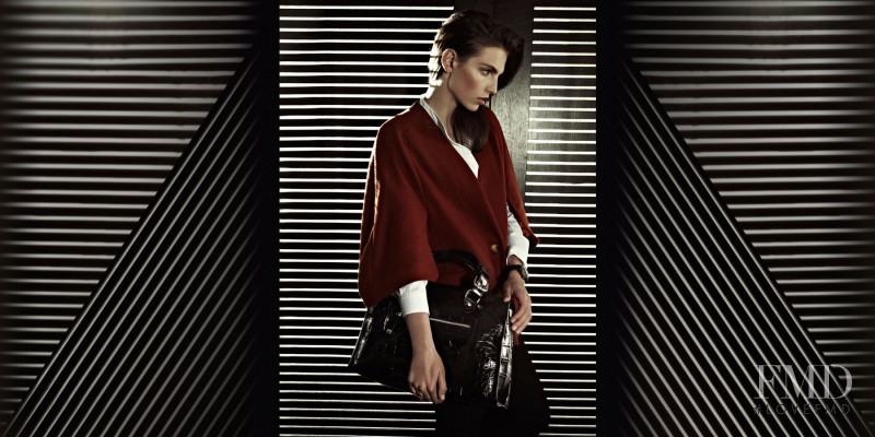 Karlina Caune featured in  the Uterque advertisement for Autumn/Winter 2012