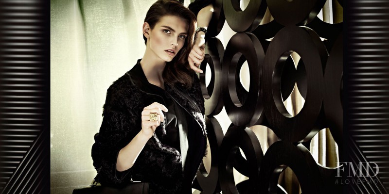 Karlina Caune featured in  the Uterque advertisement for Autumn/Winter 2012