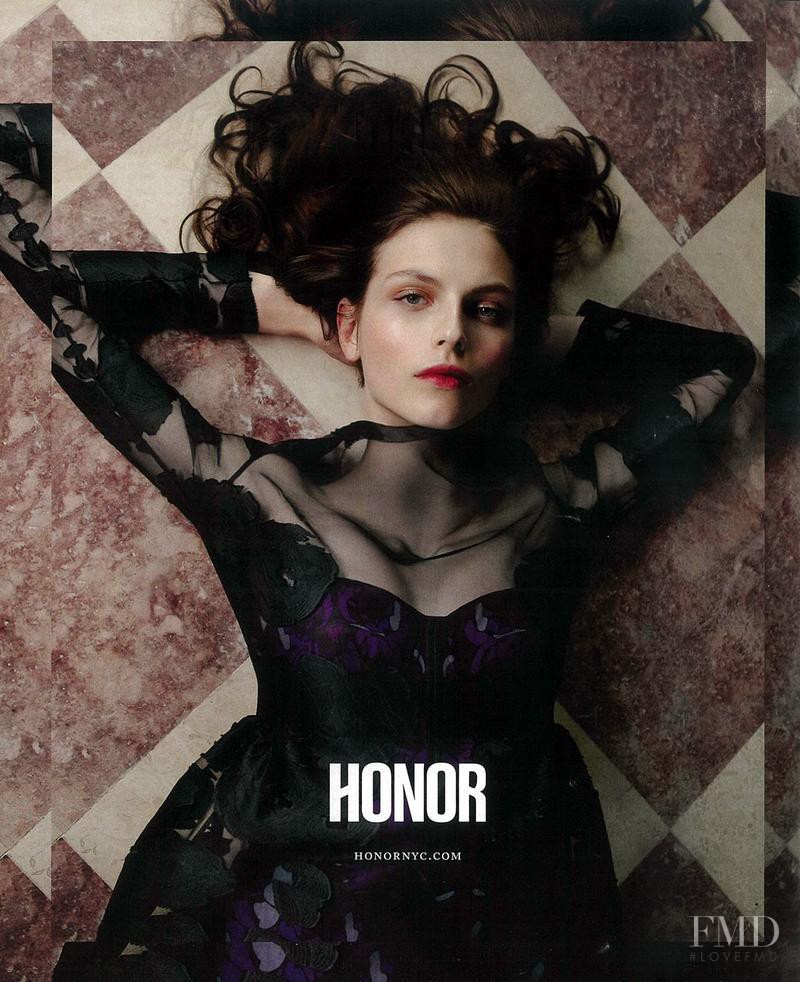 Karlina Caune featured in  the Honor advertisement for Autumn/Winter 2012