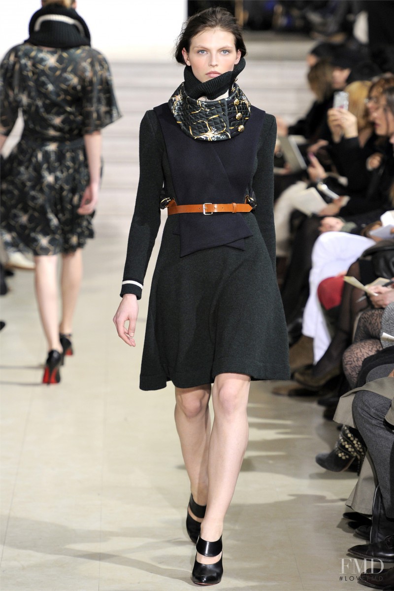 Karlina Caune featured in  the Bouchra Jarrar fashion show for Spring/Summer 2012