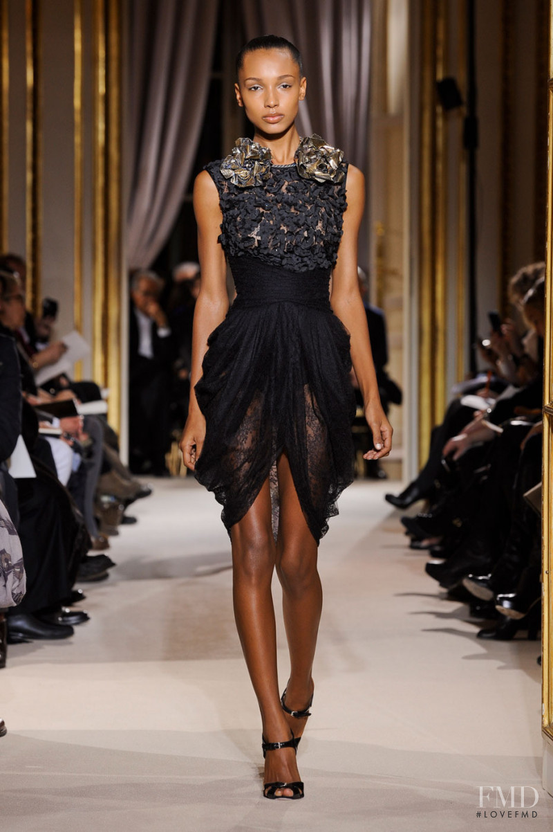 Jasmine Tookes featured in  the Giambattista Valli Haute Couture fashion show for Spring/Summer 2012