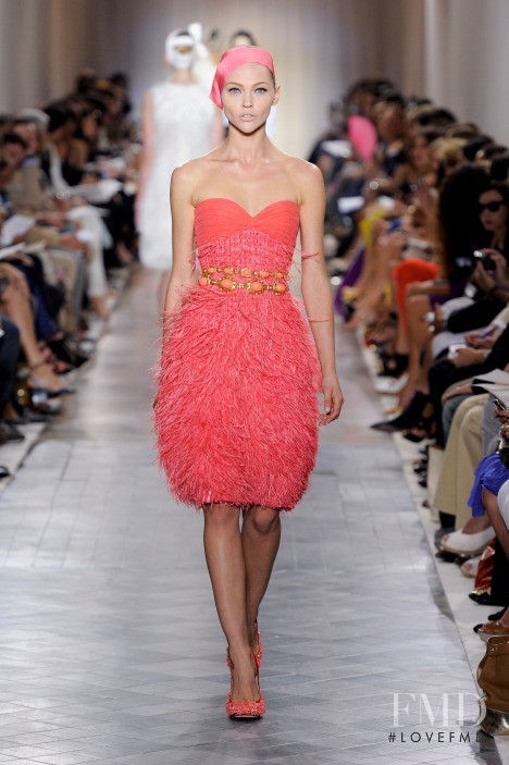 Sasha Pivovarova featured in  the Giambattista Valli Haute Couture fashion show for Autumn/Winter 2011