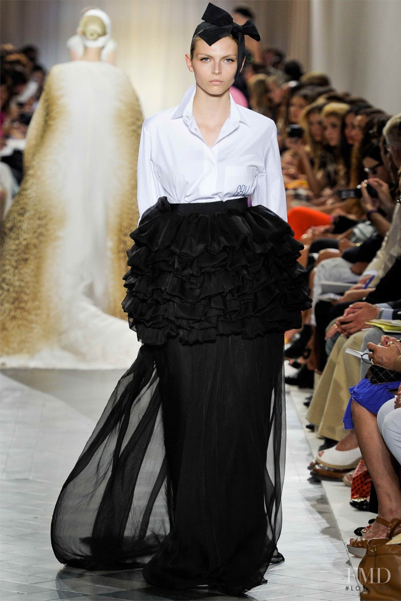 Karlina Caune featured in  the Giambattista Valli Haute Couture fashion show for Autumn/Winter 2011
