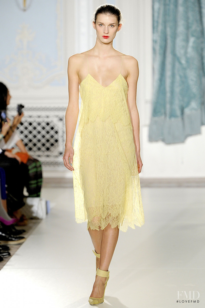 Marte Mei van Haaster featured in  the Erdem fashion show for Spring/Summer 2012