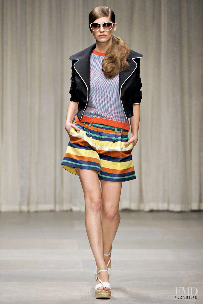 Samantha Gradoville featured in  the Jaeger fashion show for Spring/Summer 2012