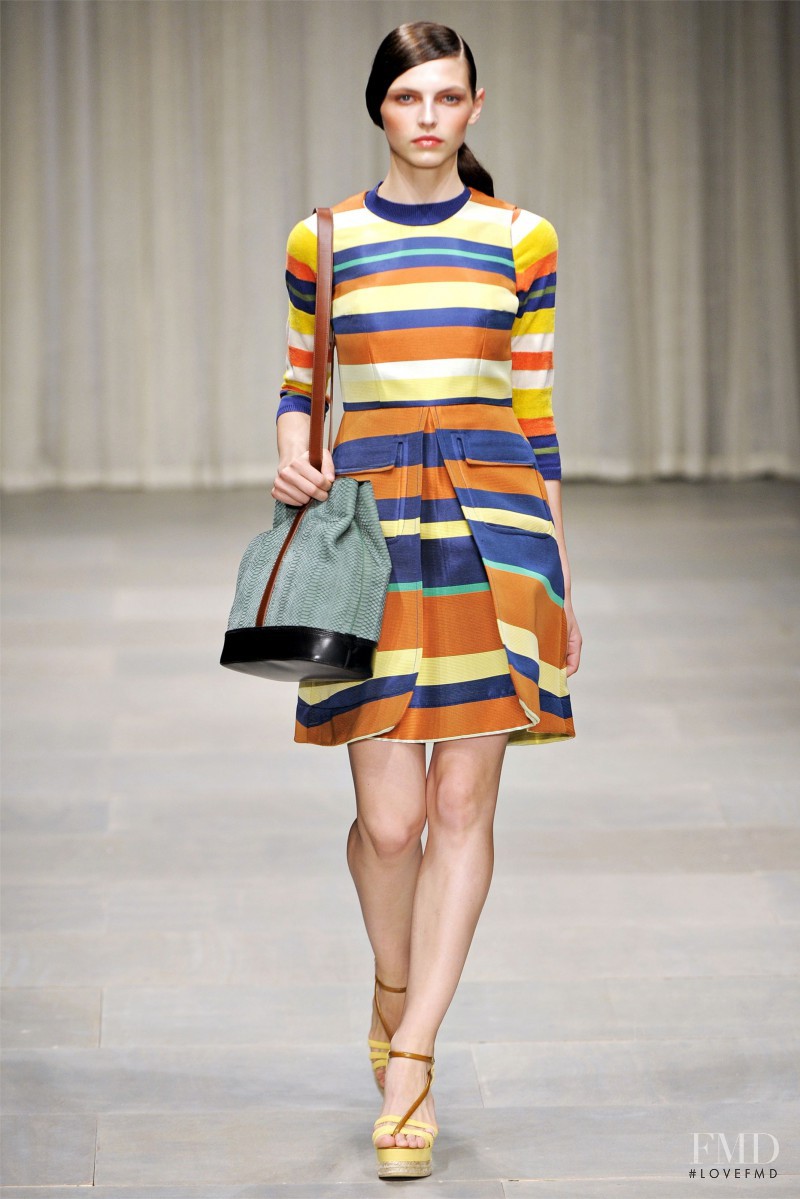 Karlina Caune featured in  the Jaeger fashion show for Spring/Summer 2012