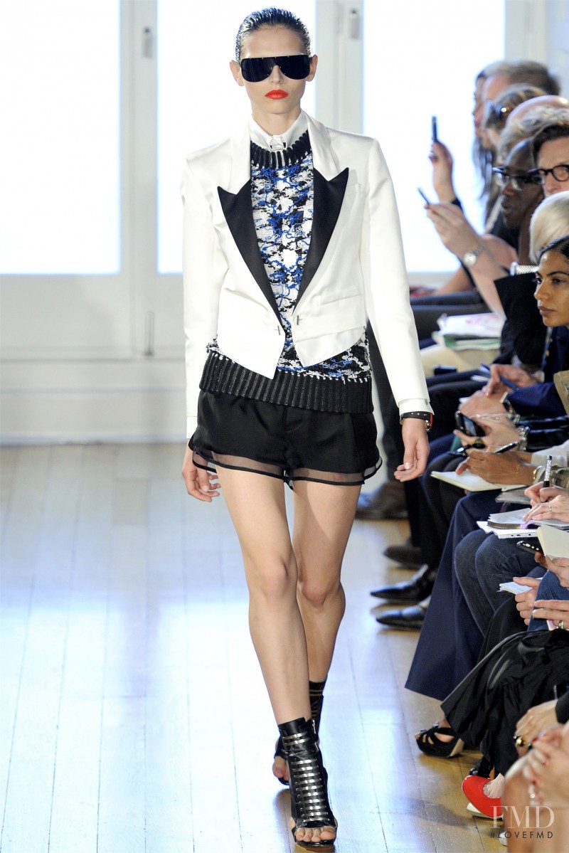 Karlina Caune featured in  the Julien Macdonald fashion show for Spring/Summer 2012