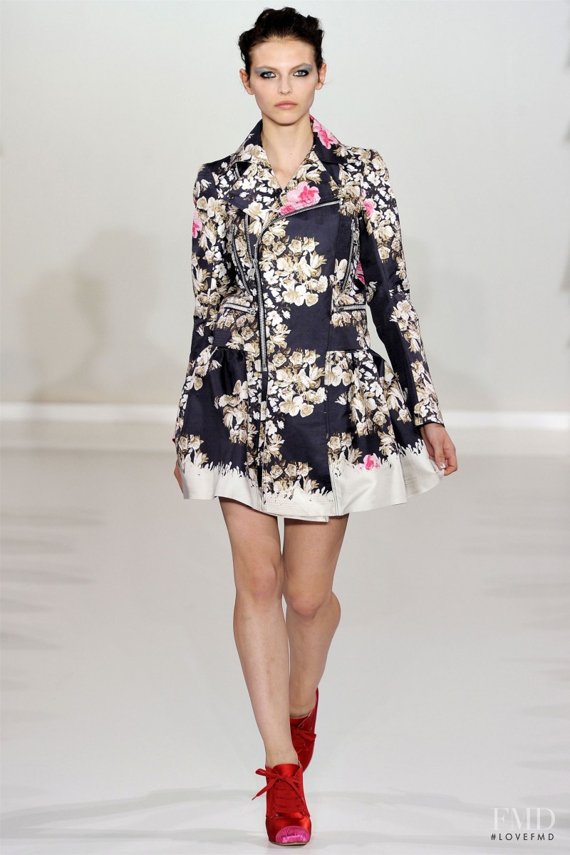 Karlina Caune featured in  the Kinder Aggugini fashion show for Spring/Summer 2012