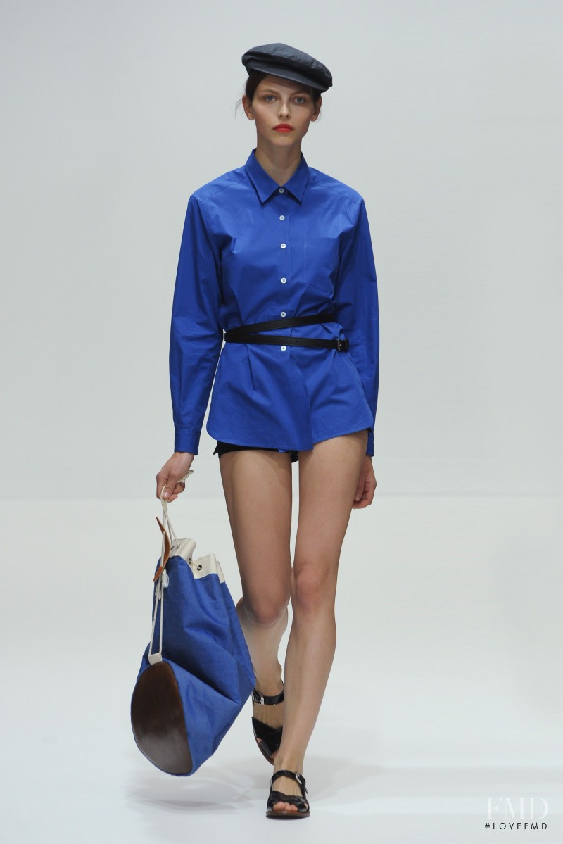 Karlina Caune featured in  the Margaret Howell fashion show for Spring/Summer 2012