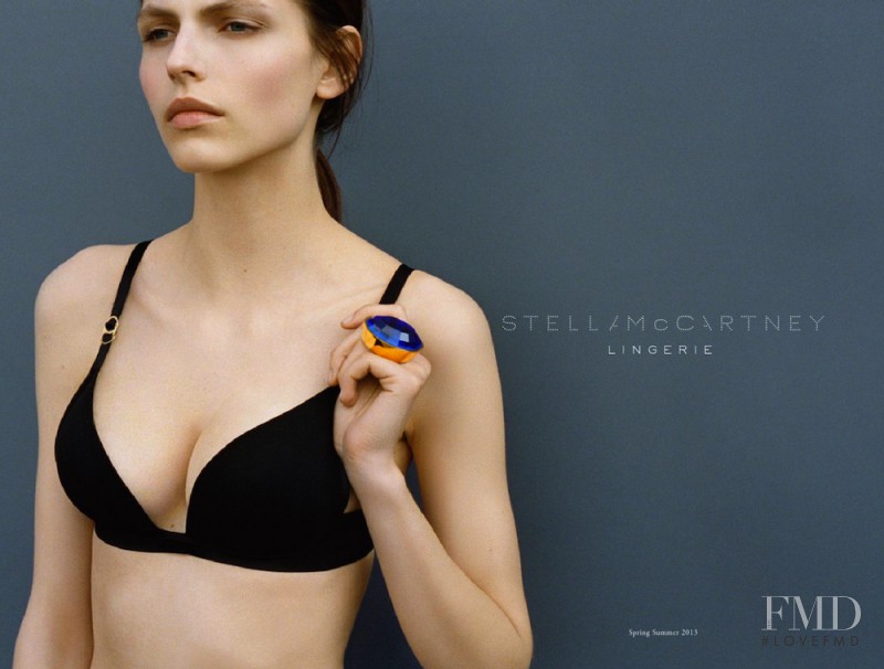 Karlina Caune featured in  the Stella McCartney Lingerie lookbook for Spring/Summer 2015