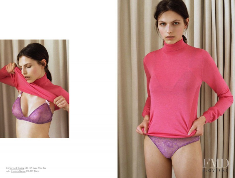 Karlina Caune featured in  the Stella McCartney Lingerie lookbook for Spring/Summer 2015