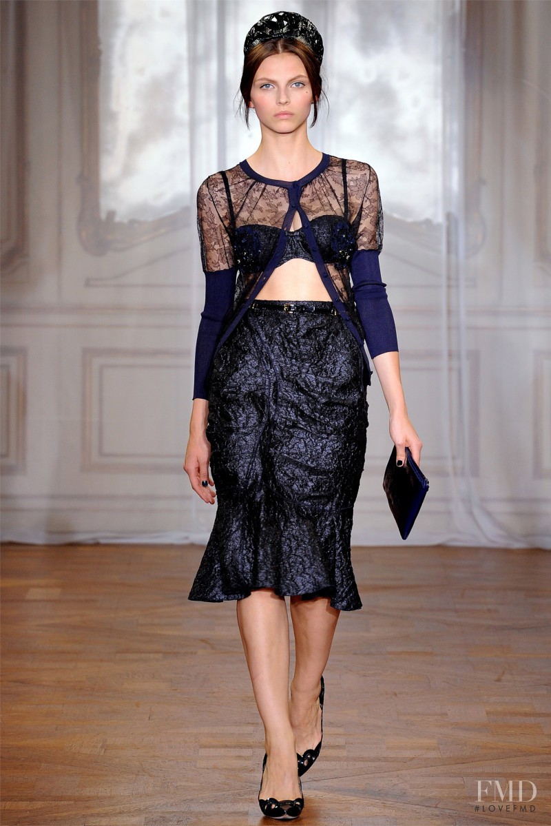 Karlina Caune featured in  the Nina Ricci fashion show for Spring/Summer 2012