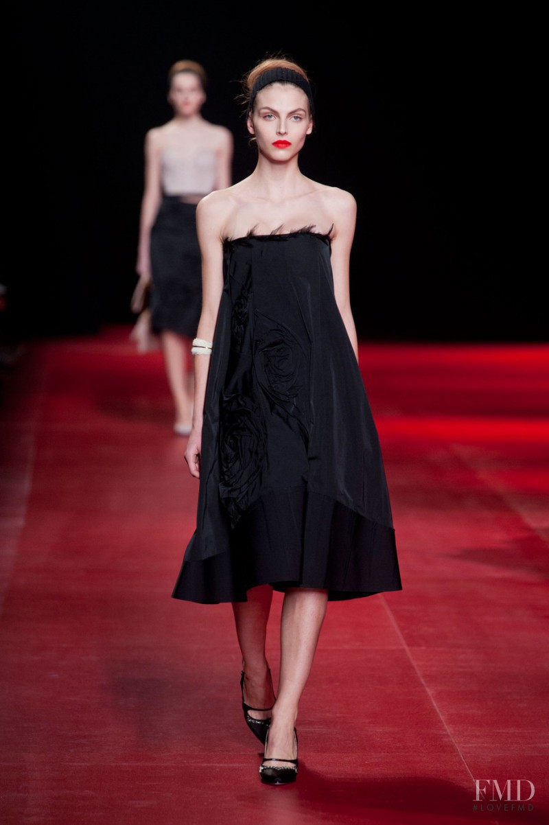 Karlina Caune featured in  the Nina Ricci fashion show for Autumn/Winter 2013