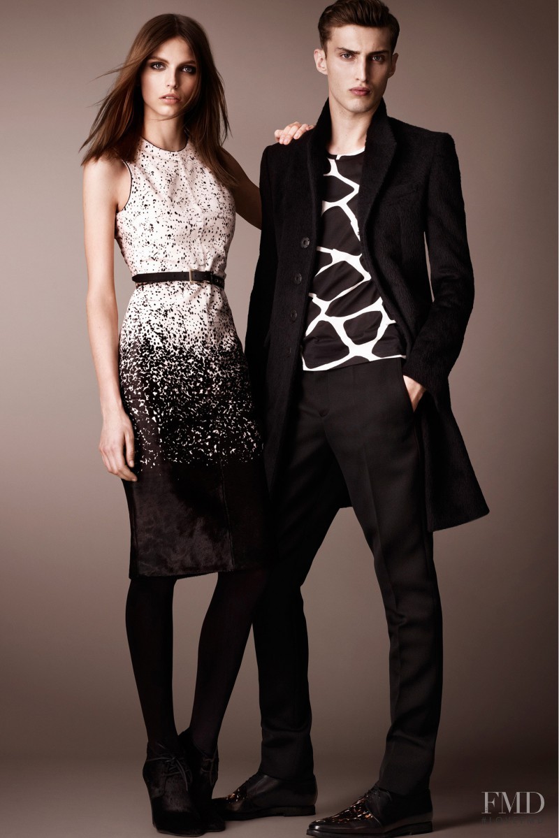 Karlina Caune featured in  the Burberry Prorsum lookbook for Pre-Fall 2013