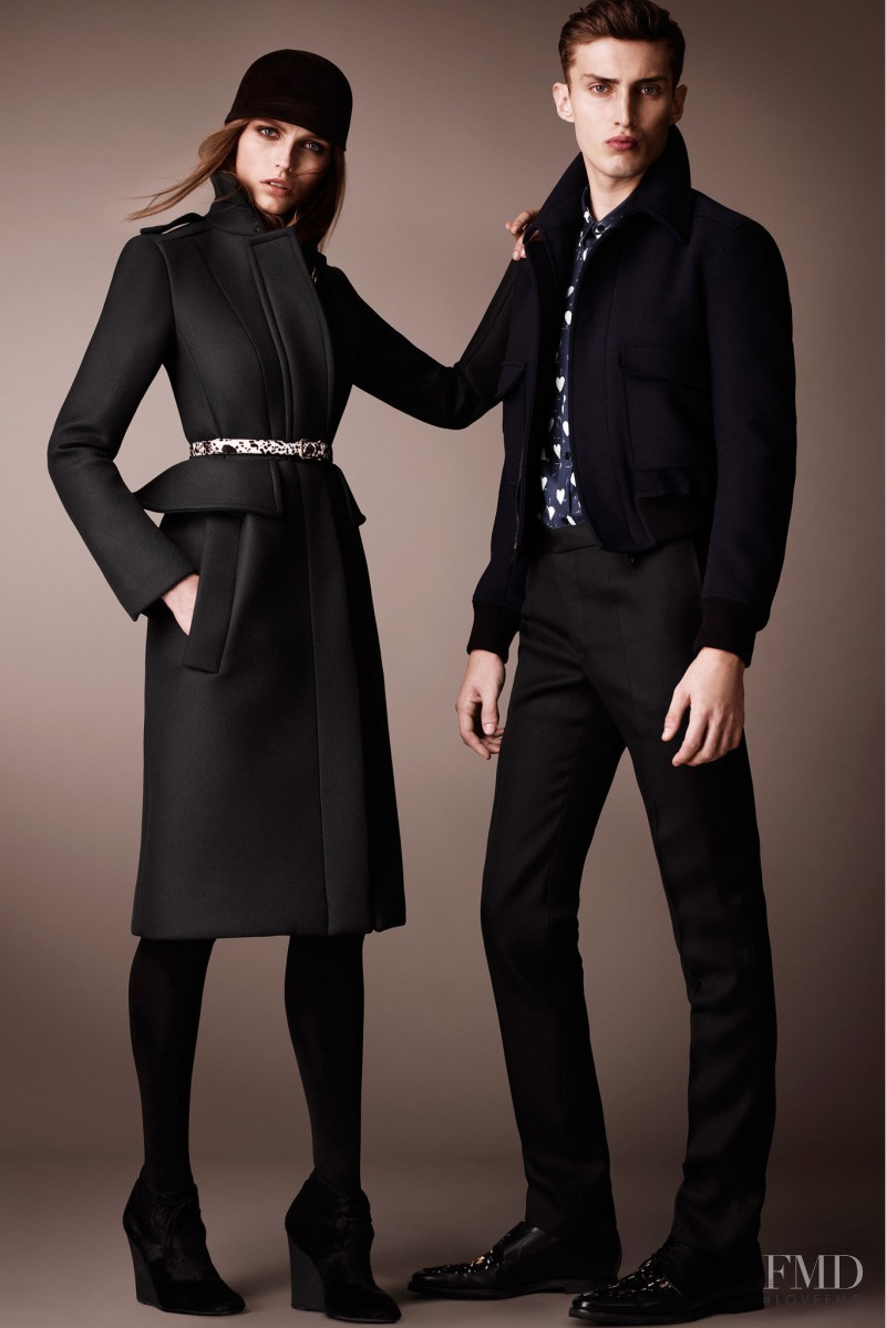 Karlina Caune featured in  the Burberry Prorsum lookbook for Pre-Fall 2013