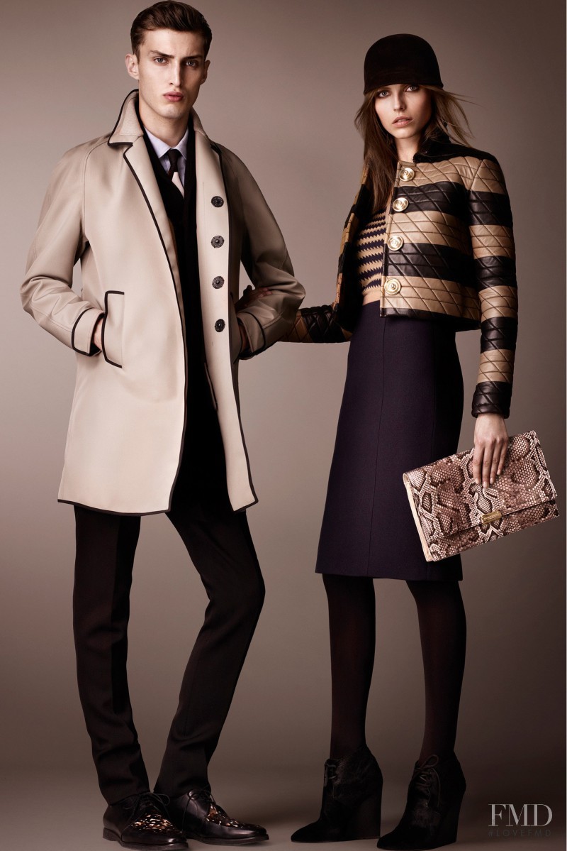 Karlina Caune featured in  the Burberry Prorsum lookbook for Pre-Fall 2013