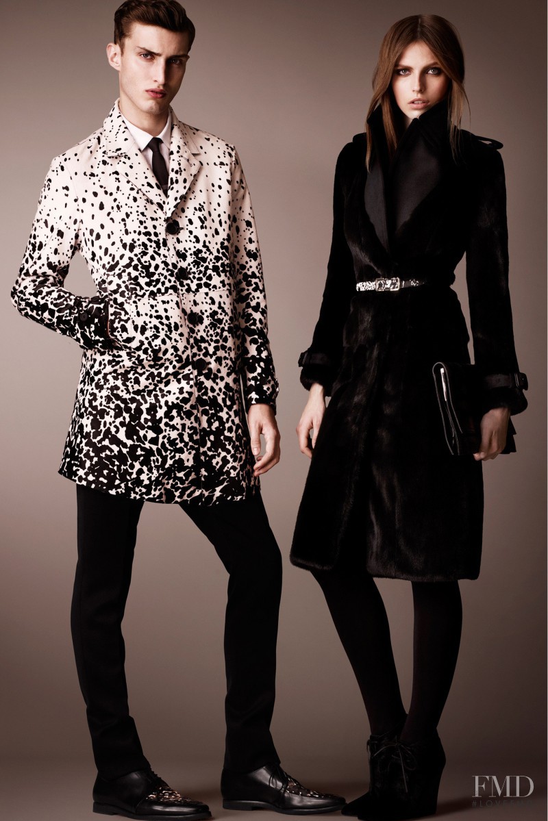 Karlina Caune featured in  the Burberry Prorsum lookbook for Pre-Fall 2013