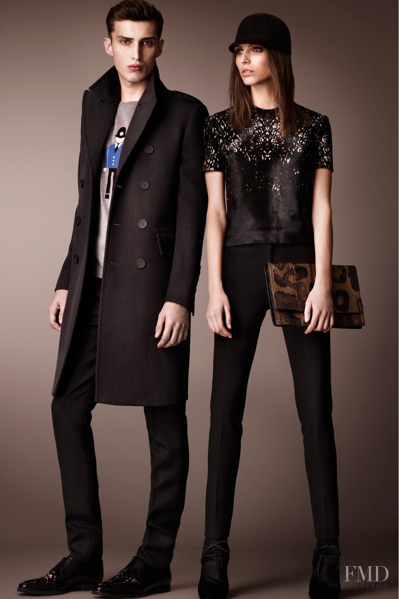 Karlina Caune featured in  the Burberry Prorsum lookbook for Pre-Fall 2013