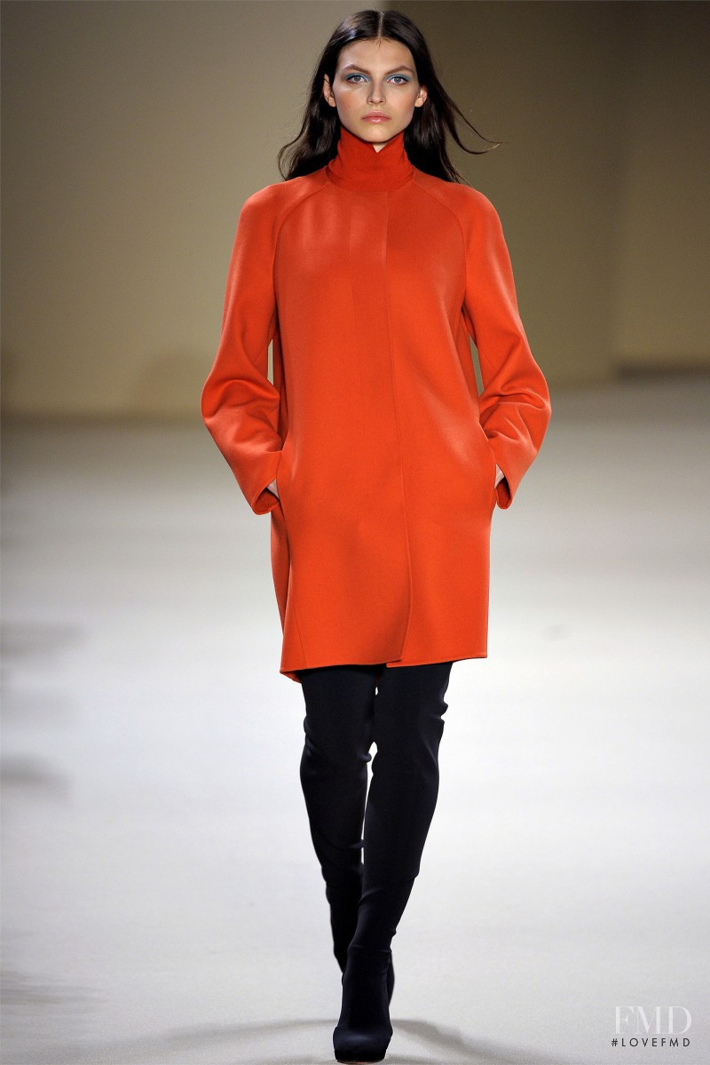 Karlina Caune featured in  the Akris fashion show for Autumn/Winter 2012