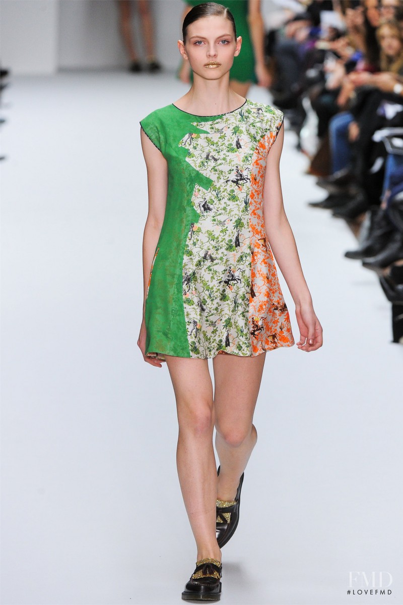 Karlina Caune featured in  the Kinder Aggugini fashion show for Autumn/Winter 2012