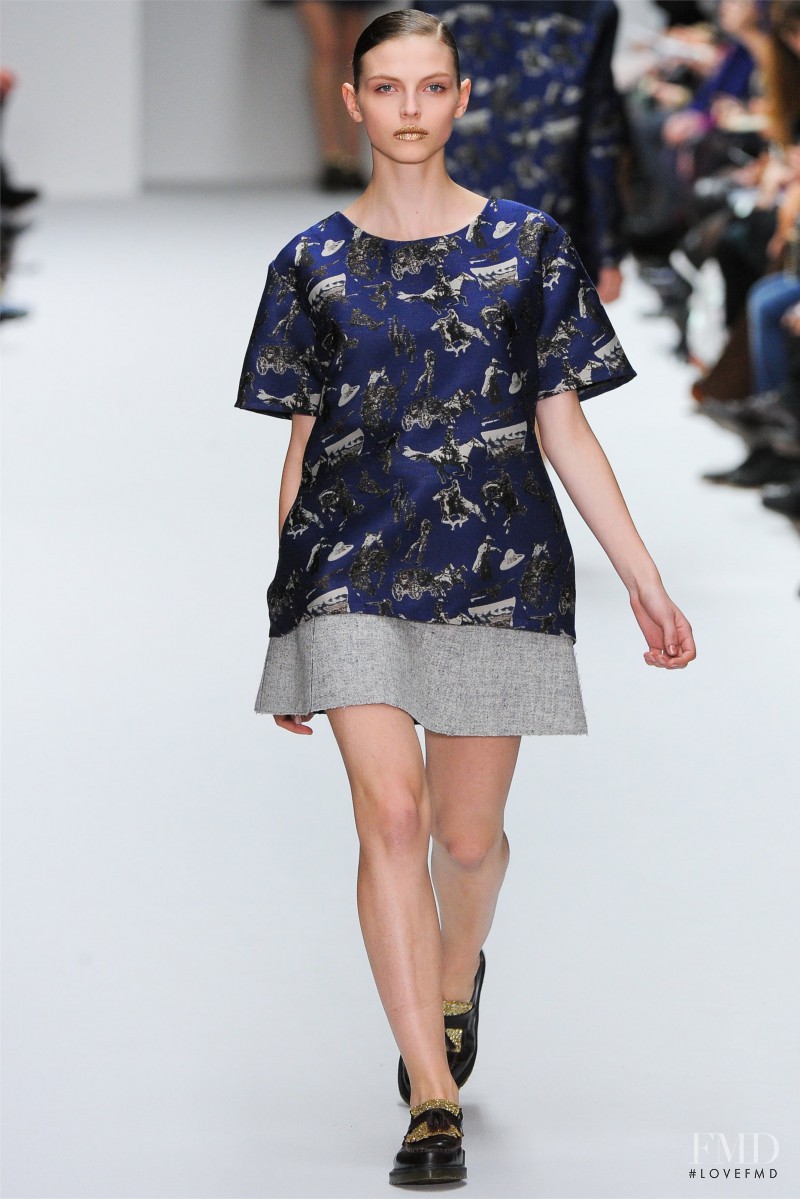 Karlina Caune featured in  the Kinder Aggugini fashion show for Autumn/Winter 2012