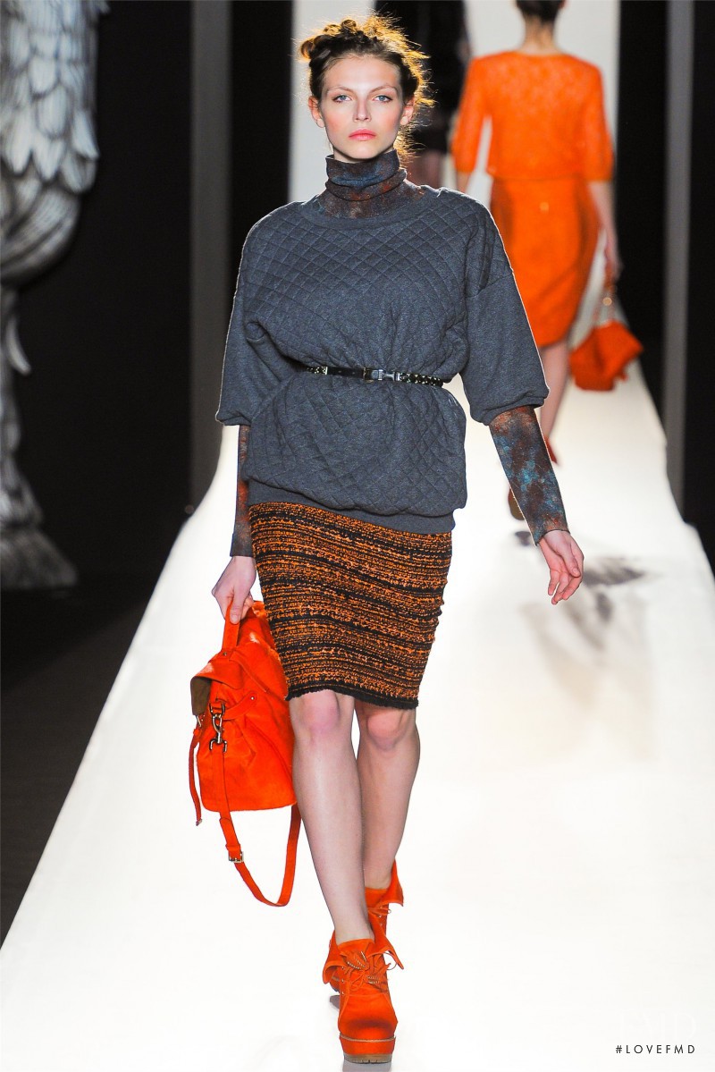 Karlina Caune featured in  the Mulberry fashion show for Autumn/Winter 2012