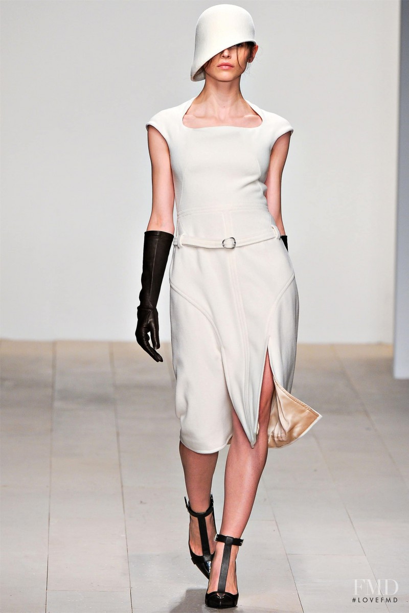 Karlina Caune featured in  the Marios Schwab fashion show for Autumn/Winter 2012