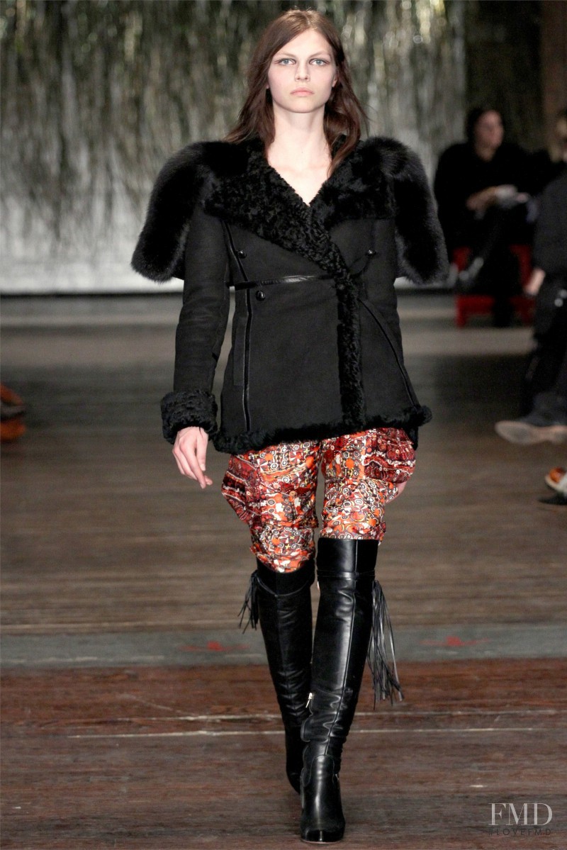 Karlina Caune featured in  the Altuzarra fashion show for Autumn/Winter 2012