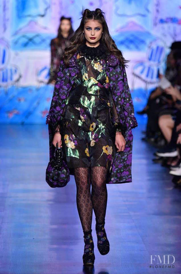 Taylor Hill featured in  the Anna Sui fashion show for Autumn/Winter 2017