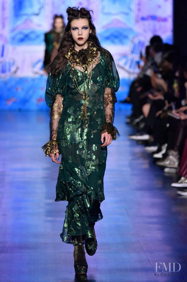 Lea Julian featured in  the Anna Sui fashion show for Autumn/Winter 2017