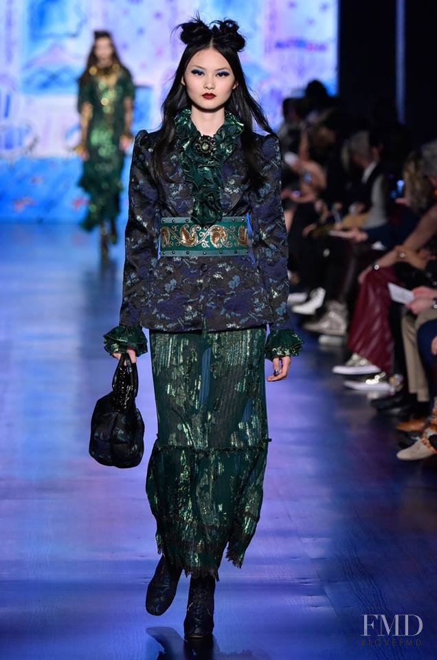 Cong He featured in  the Anna Sui fashion show for Autumn/Winter 2017