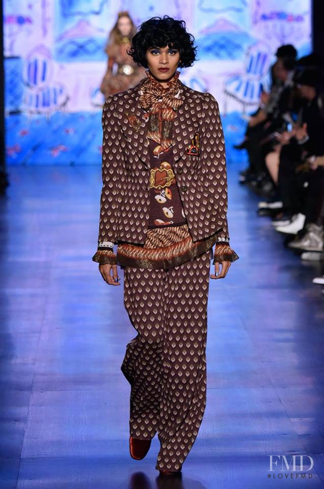 Radhika Nair featured in  the Anna Sui fashion show for Autumn/Winter 2017