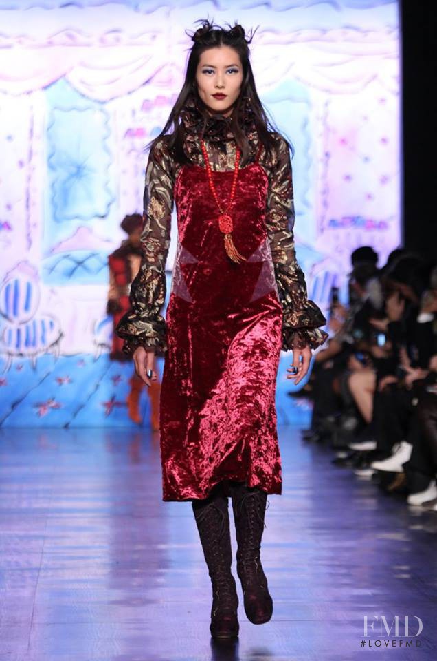 Liu Wen featured in  the Anna Sui fashion show for Autumn/Winter 2017
