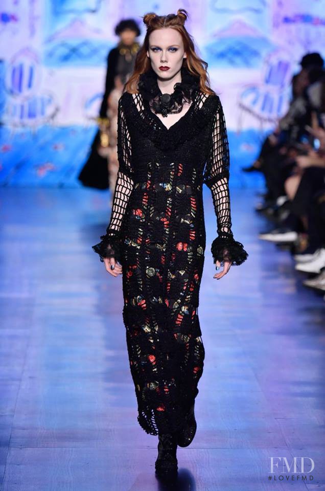 Kiki Willems featured in  the Anna Sui fashion show for Autumn/Winter 2017