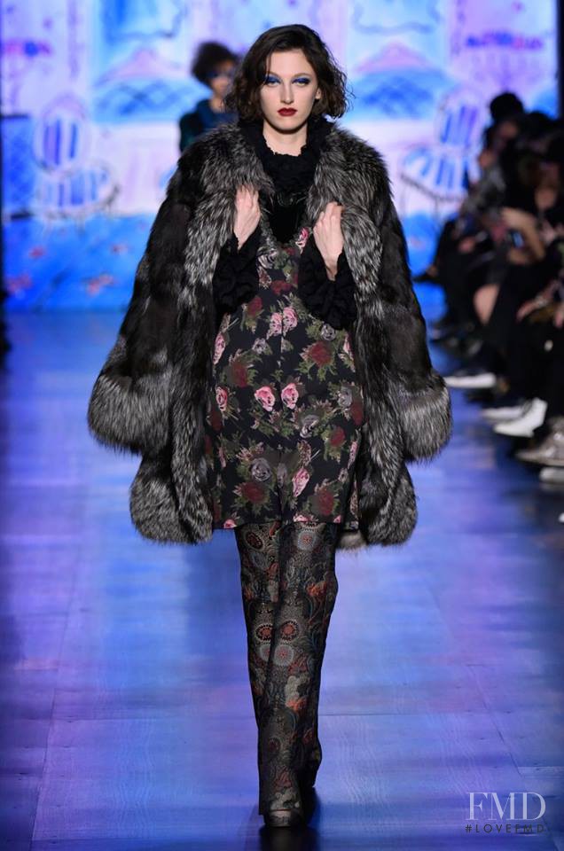 Amber Witcomb featured in  the Anna Sui fashion show for Autumn/Winter 2017