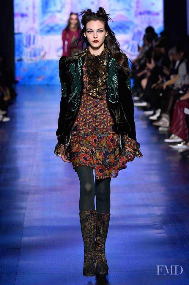 Vittoria Ceretti featured in  the Anna Sui fashion show for Autumn/Winter 2017